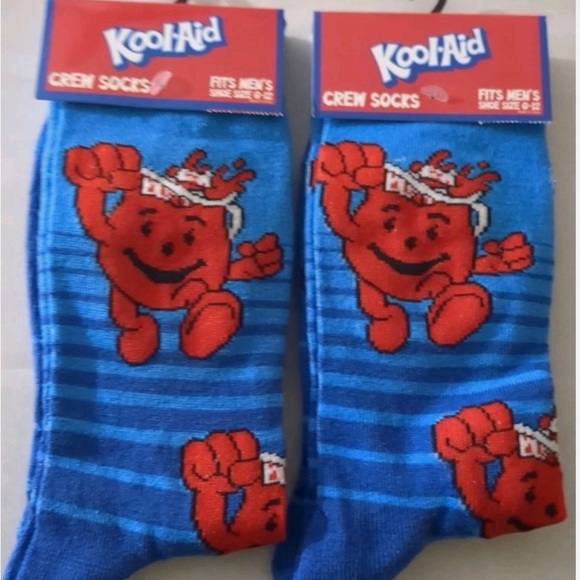 Men's Blue Crew Socks - Picture 3 of 4